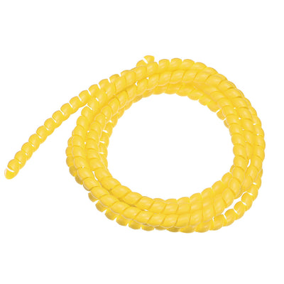 Harfington Uxcell Flexible Spiral Tube Wrap Cable Management Sleeve 8mm x 10mm Computer Wire Manage Cord 2 Meters Length Yellow