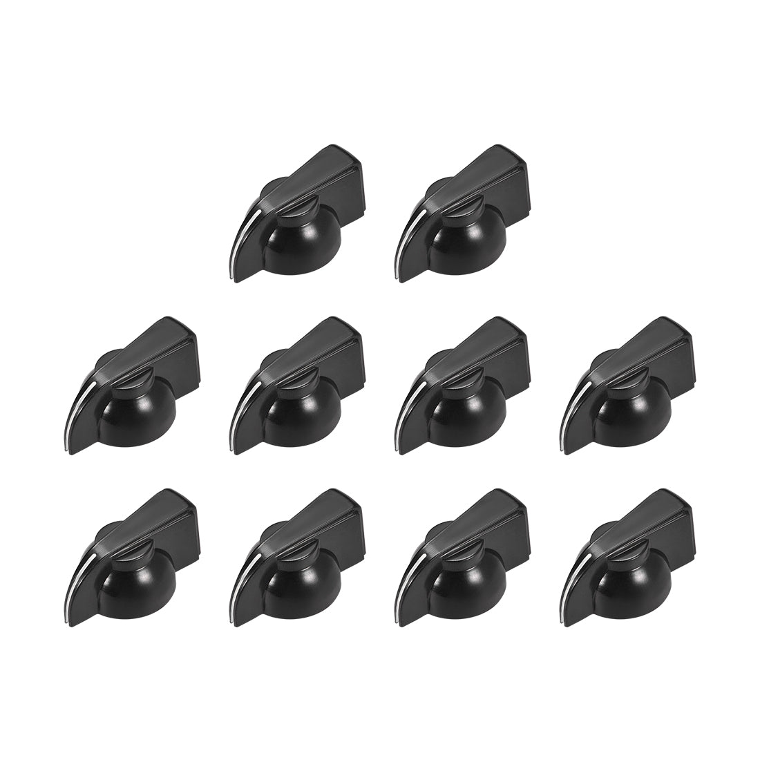 uxcell Uxcell 10pcs 6mm Potentiometer Control Knobs For Guitar Acrylic Volume Tone Knob Black