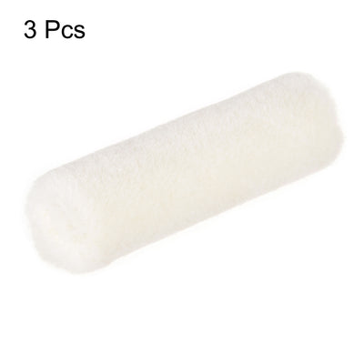 Harfington Uxcell Paint Roller Cover 3 Inch 75mm Mini Wool Brush for Household Wall Painting Treatment 3pcs