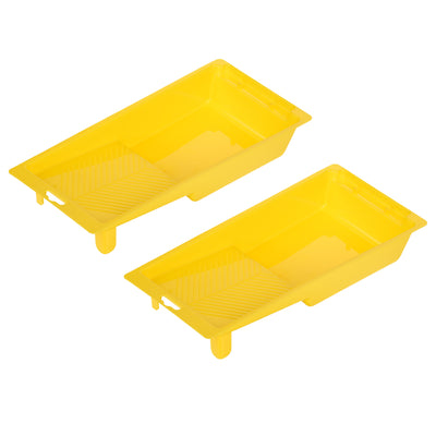 Harfington Uxcell 4 Inch PP Paint Roller Tray, Built for 4-Inch Roller Brushes 2Pcs