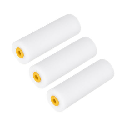 Harfington Uxcell Paint Roller Cover 4.5 Inch 113mm Mini Sponge Brush for Household Wall Painting Treatment 3pcs