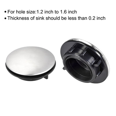Harfington Uxcell Faucet Hole Cover for Dia 1.2 to 1.6 Inch, Kitchen Sink Tap Hole Cover, 2 Pcs