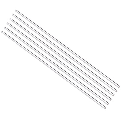 uxcell Uxcell 2mmx200mm Round Shape Solid Acrylic Rod PMMA Extruded Bar Clear 6Pcs
