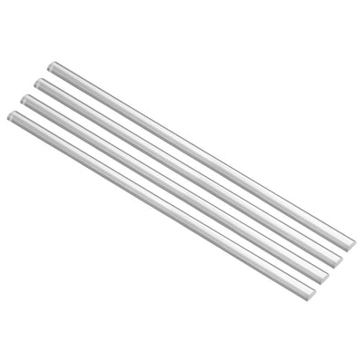 Harfington Uxcell 5mmx10mmx250mm Semicircle Shape Solid Acrylic Rod PMMA Extruded Bar Clear 4Pcs