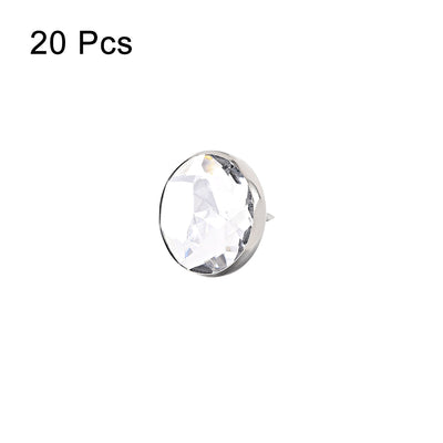 Harfington Uxcell Crystal Upholstery Nails Furniture Tacks 22.8mm Dia Head 16mm Length Shank , 20 Pcs