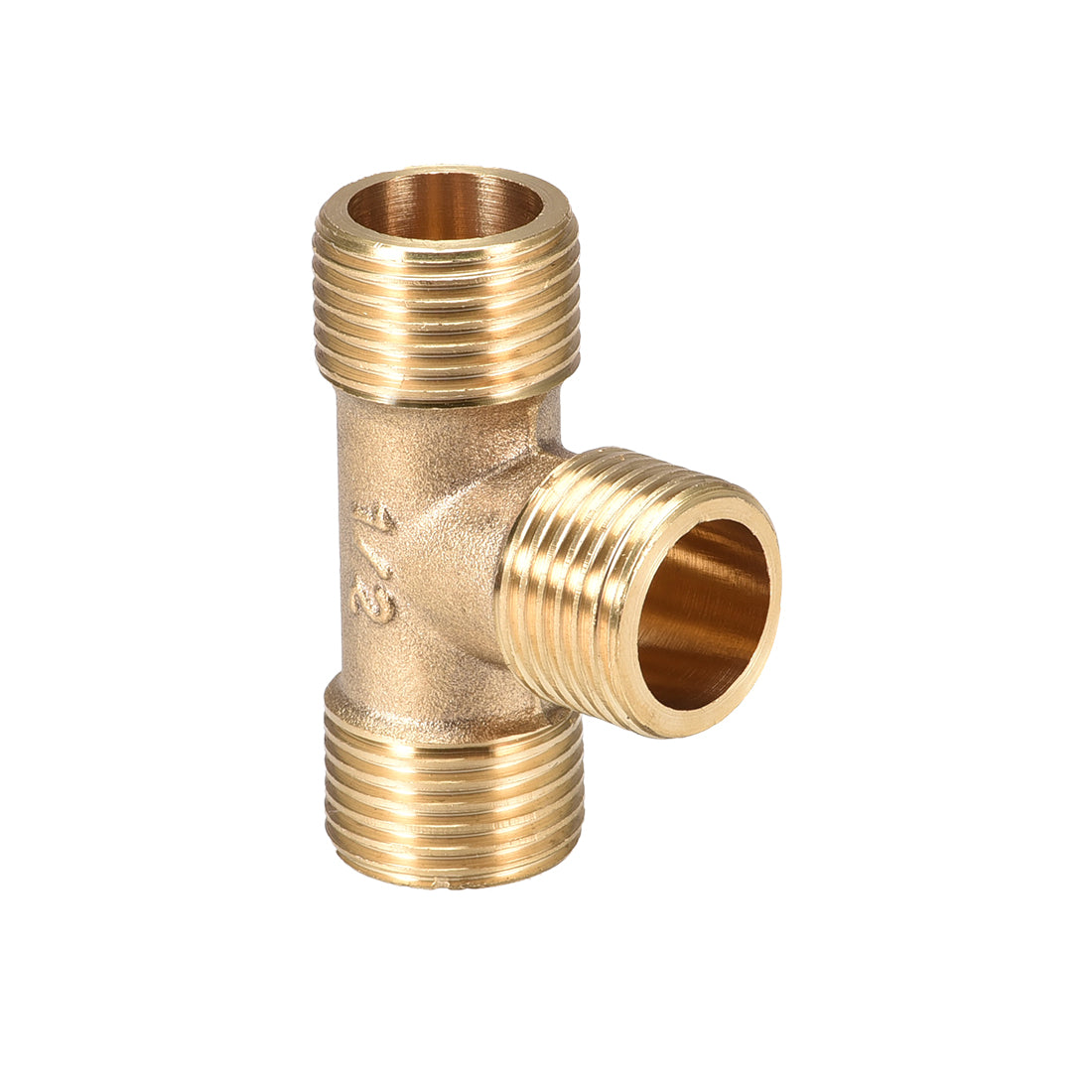 uxcell Uxcell Brass Tee Pipe Fitting G1/2 Male Thread T Shaped Connector Coupler