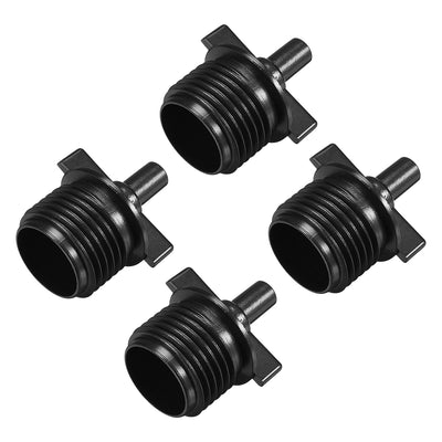 Harfington Uxcell Barb Drip Pipe Connector G1/2 Male Thread 4/7mm Hose Fitting Plastic 10pcs