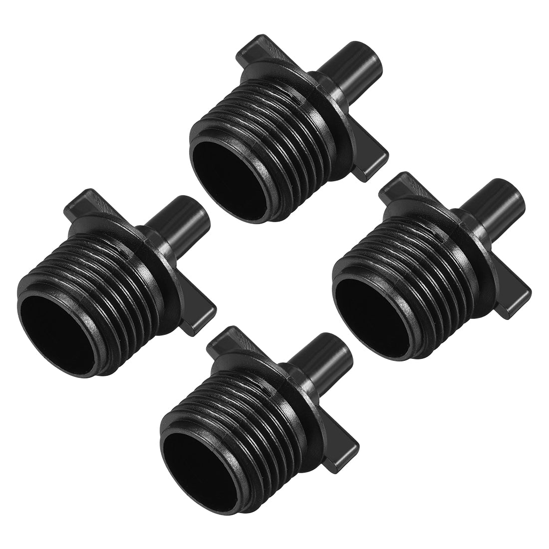 uxcell Uxcell Barb Drip Pipe Connector G1/2 Male Thread 5/7.5mm Hose Fitting Plastic 10pcs