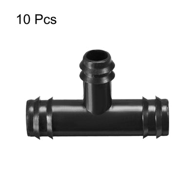 Harfington Uxcell Barb Drip Tee Pipe Connector 16/20 Hose Fitting Plastic 10pcs