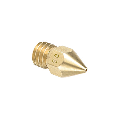 Harfington Uxcell 3D Printer Nozzle Fit for MK8,for 1.75mm Filament Brass,0.4mm - 1mm Total 5pcs