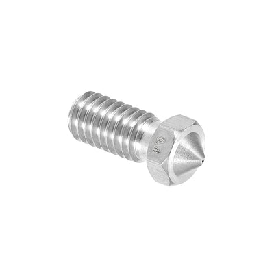 Harfington Uxcell 0.4mm 3D Printer Nozzle, Fit for V6, for 1.75mm Filament Stainless Steel 5pcs