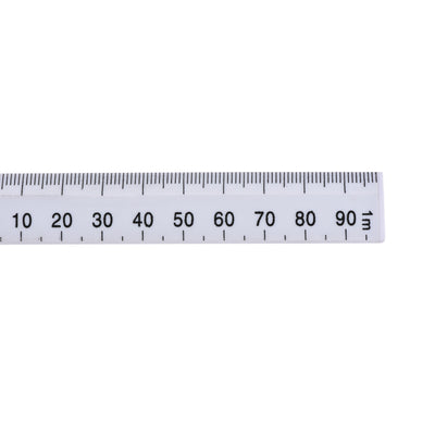 Harfington Uxcell Folding Ruler 100cm 4 Fold Metric Measuring Tool ABS for Woodworking Engineer White
