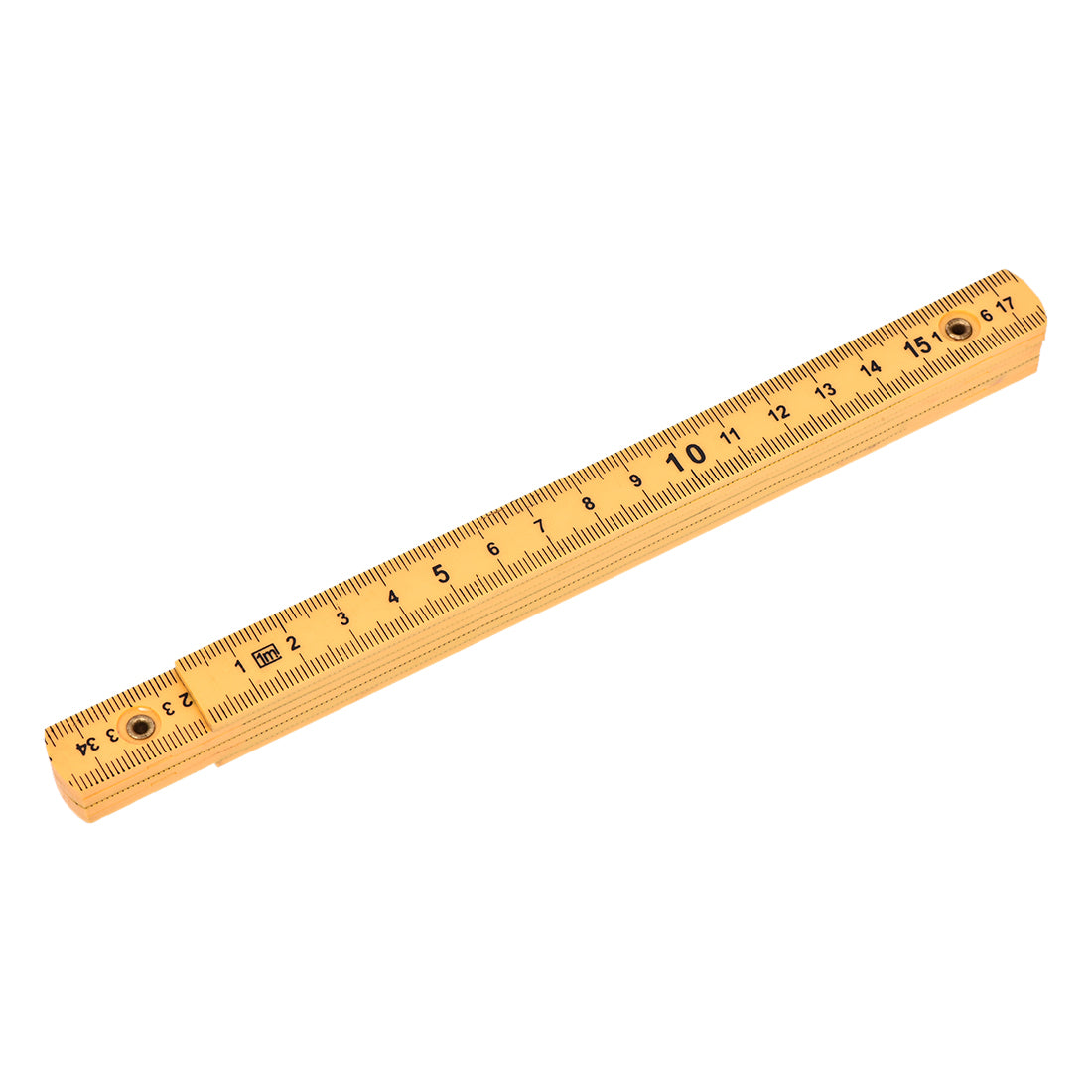 uxcell Uxcell Folding Ruler 100cm 6 Fold Metric Measuring Tool ABS for Woodworking Engineer Yellow