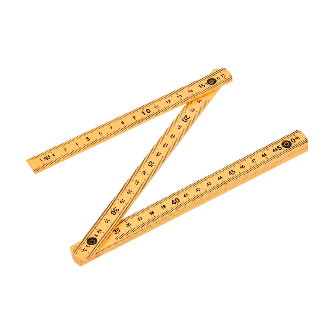 uxcell Uxcell Folding Ruler 100cm 6 Fold Metric Measuring Tool ABS for Woodworking Engineer Yellow