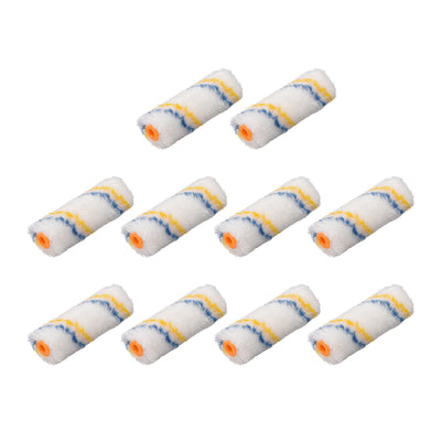 Harfington Uxcell Paint Roller Cover 4 Inch Cotton Brush for Wall Painting Treatment 10pcs