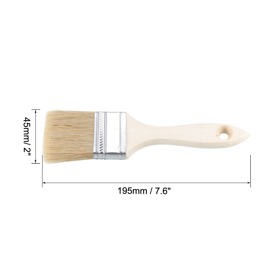 uxcell Uxcell 1 1.5 2 Inch Chip Paint Brushes Synthetic Bristle with Wood Handle for Wall Treatment 3in1 Set