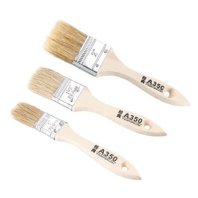 Harfington Uxcell 1 1.5 2 Inch Chip Paint Brushes Synthetic Bristle with Wood Handle for Wall Treatment 3in1 Set