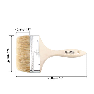 Harfington Uxcell 6 Inch Chip Paint Brush Synthetic Bristle with Wood Handle for Wall Treatment