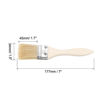 Harfington Uxcell 1.5 Inch Chip Paint Brush Synthetic Bristle with Wood Handle for Wall Treatment 12pcs