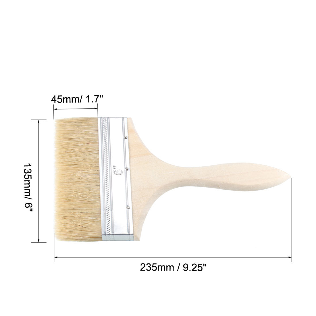 uxcell Uxcell 6 Inch Chip Paint Brush Synthetic Bristle with Wooden Handle for Wall Treatment