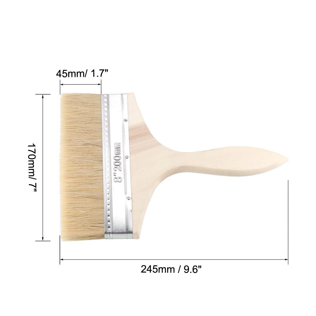 uxcell Uxcell 7 Inch Chip Paint Brush Synthetic Bristle with Wooden Handle for Wall Treatment