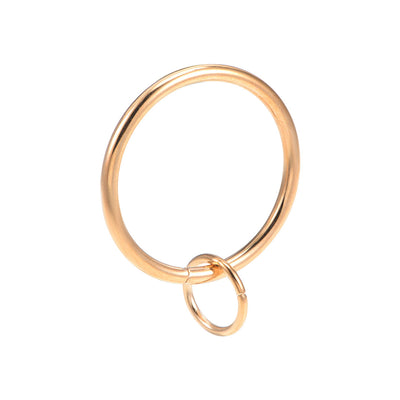 Harfington Uxcell Curtain Ring Metal 37mm Inner Dia Drapery Ring Light Gold Tone 28 Pcs