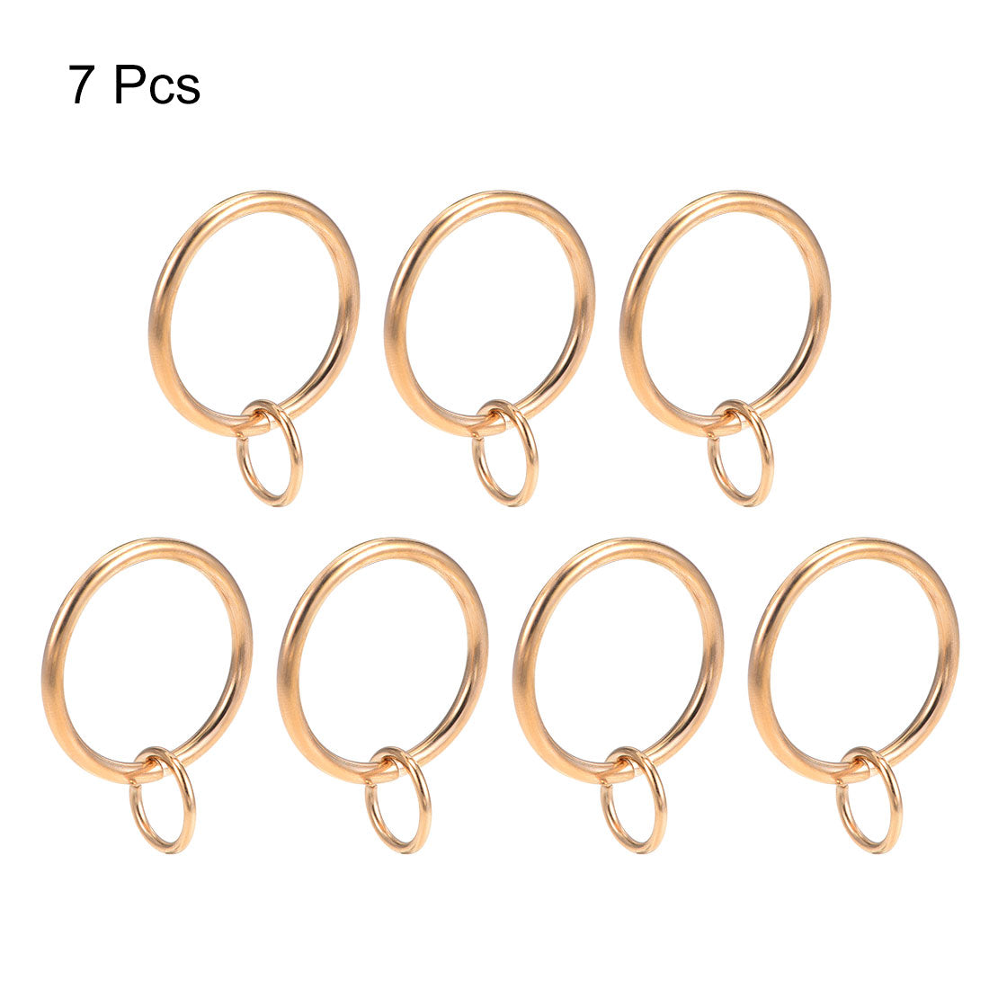 Curtain Rings Metal 32mm Inner Dia Drapery Ring Light Gold Tone 7 Pcs ...