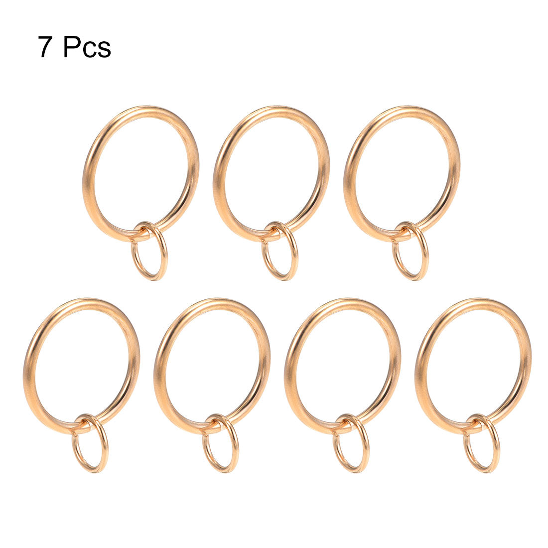 uxcell Uxcell Curtain Rings Metal 32mm Inner Dia Drapery Ring Light Gold Tone 7 Pcs