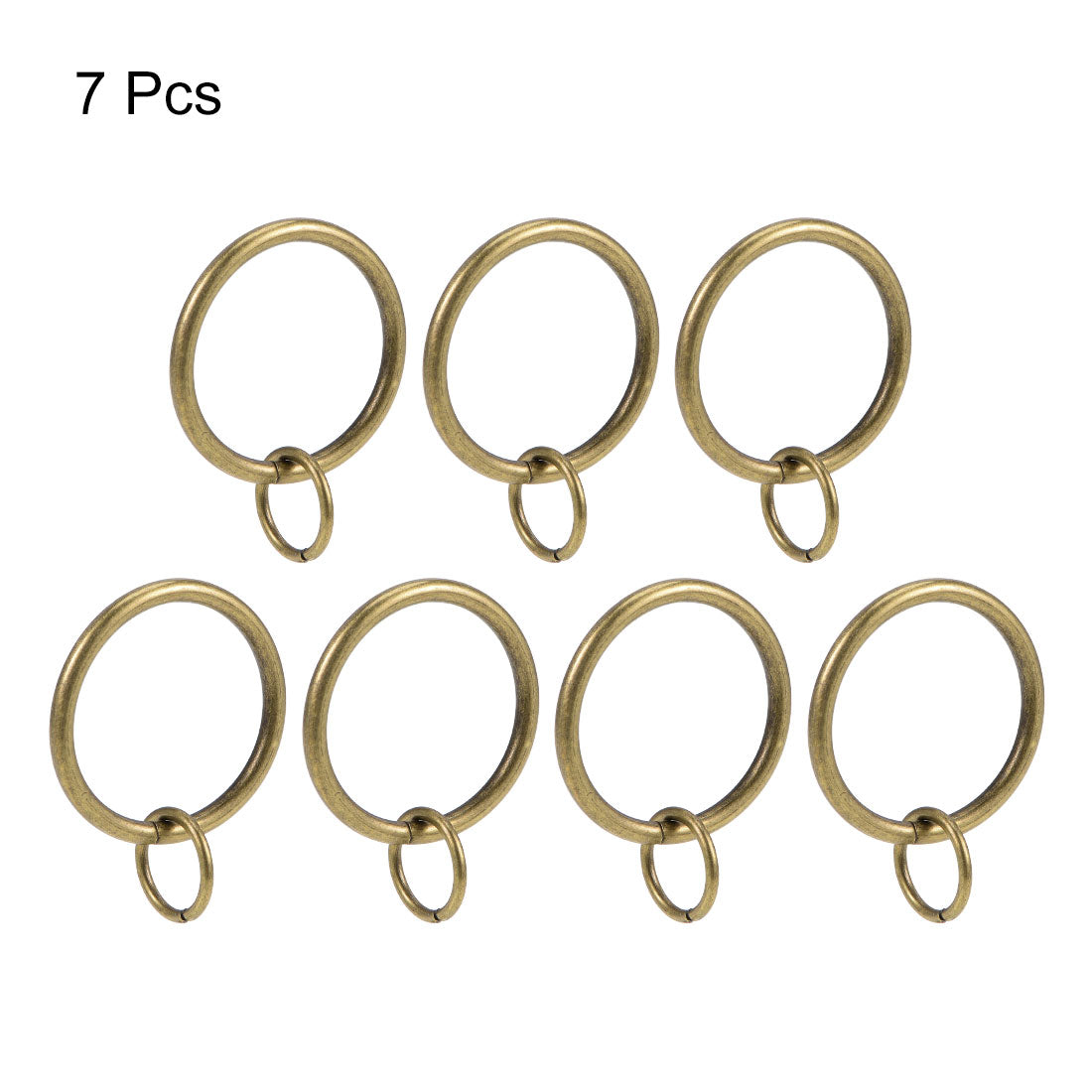 uxcell Uxcell Curtain Ring Metal 32mm Inner Dia Drapery Ring for Curtain Rods Bronze 7 Pcs