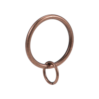 Harfington Uxcell Curtain Ring Metal 32mm Inner Dia Drapery Ring for Curtain Rods Copper 28 Pcs