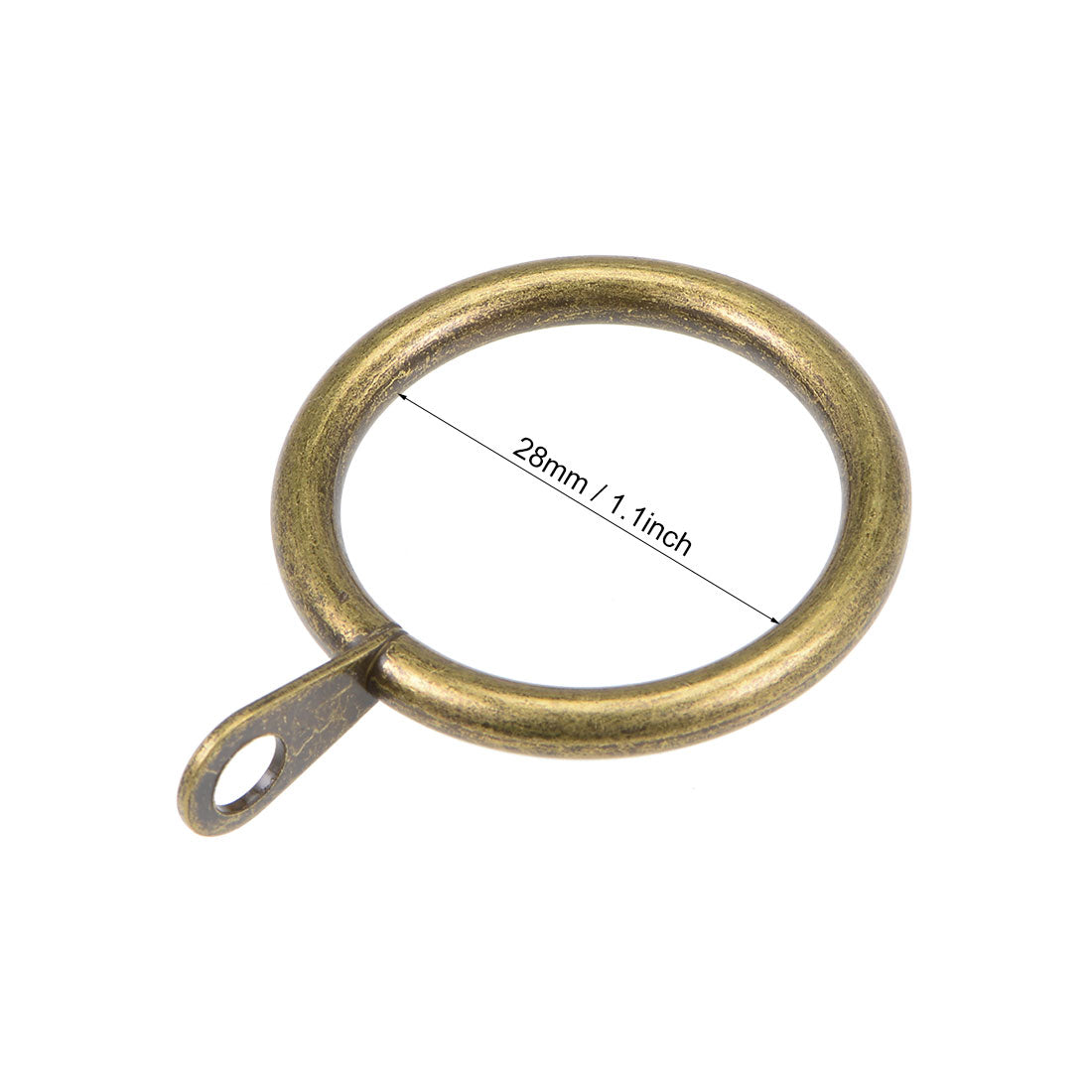 uxcell Uxcell Curtain Rings Metal 28mm Inner Dia Drapery Ring for Curtain Rods Bronze 28 Pcs