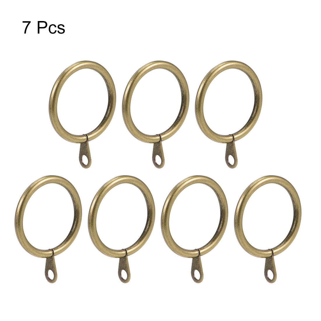 uxcell Uxcell Curtain Rings Metal 32mm Inner Dia Drapery Ring for Curtain Rods Bronze 7 Pcs