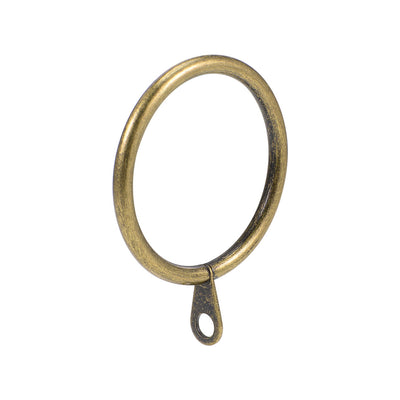 Harfington Uxcell Curtain Rings Metal 38mm Inner Dia Drapery Ring for Curtain Rods Bronze 28 Pcs