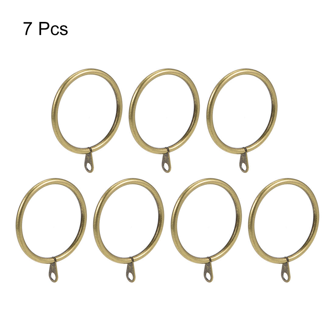 uxcell Uxcell Curtain Rings Metal 45mm Inner Dia Drapery Ring for Curtain Rods Bronze 7 Pcs