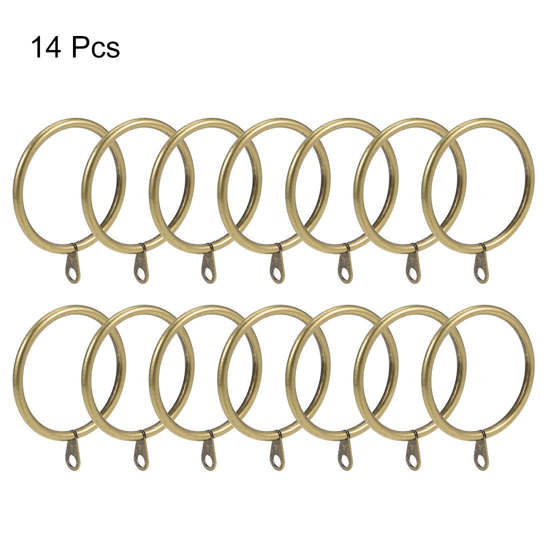 uxcell Uxcell Curtain Rings Metal 45mm Inner Dia Drapery Ring for Curtain Rods Bronze 14 Pcs