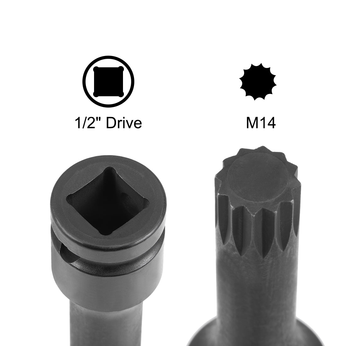 uxcell Uxcell Drive Impact Socket Cr-Mo Steel