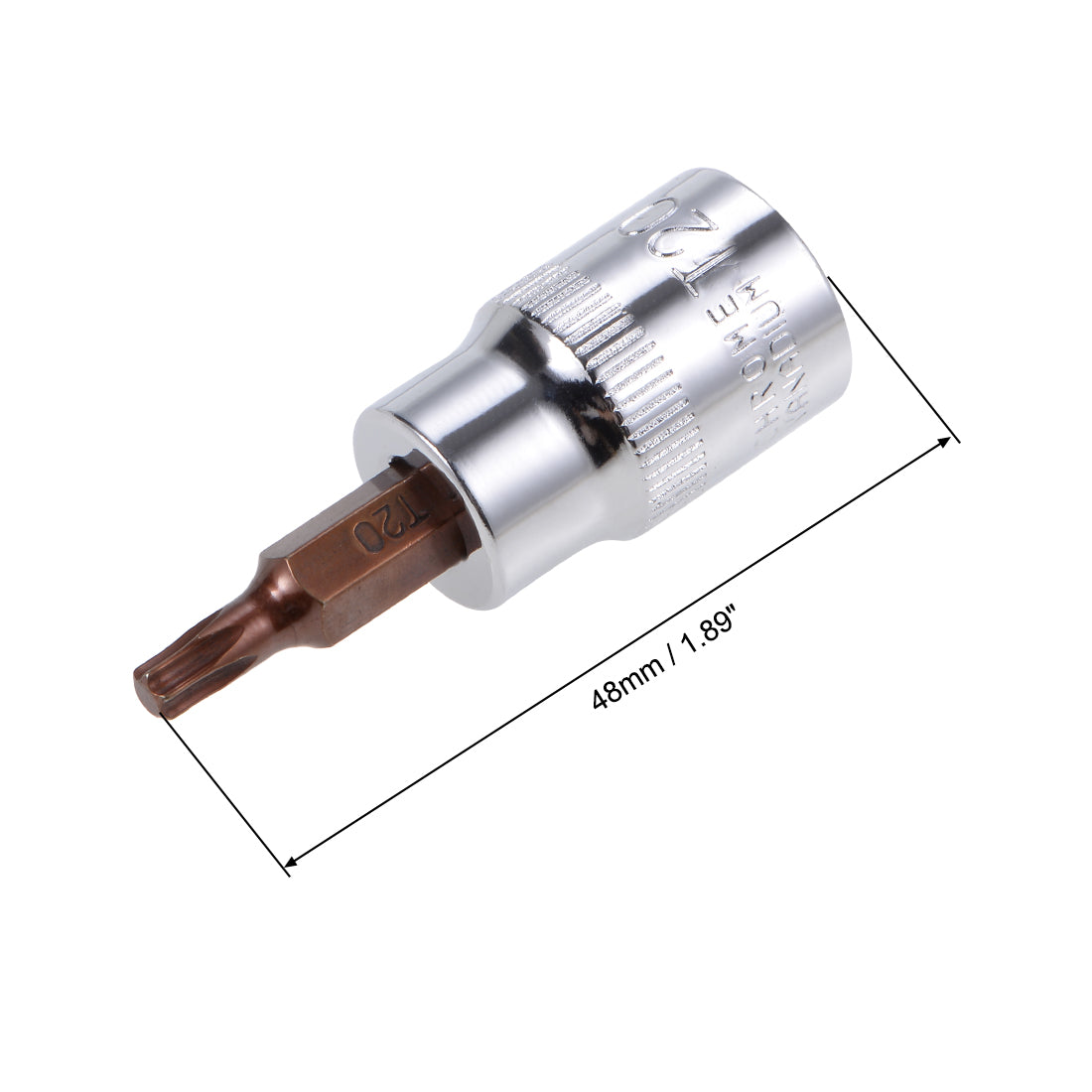 FOCMKEAS 1/4" Drive T40 Torx Bit Socket - S2 Steel, 3 Pack, 1.46" Length, Heat Treated