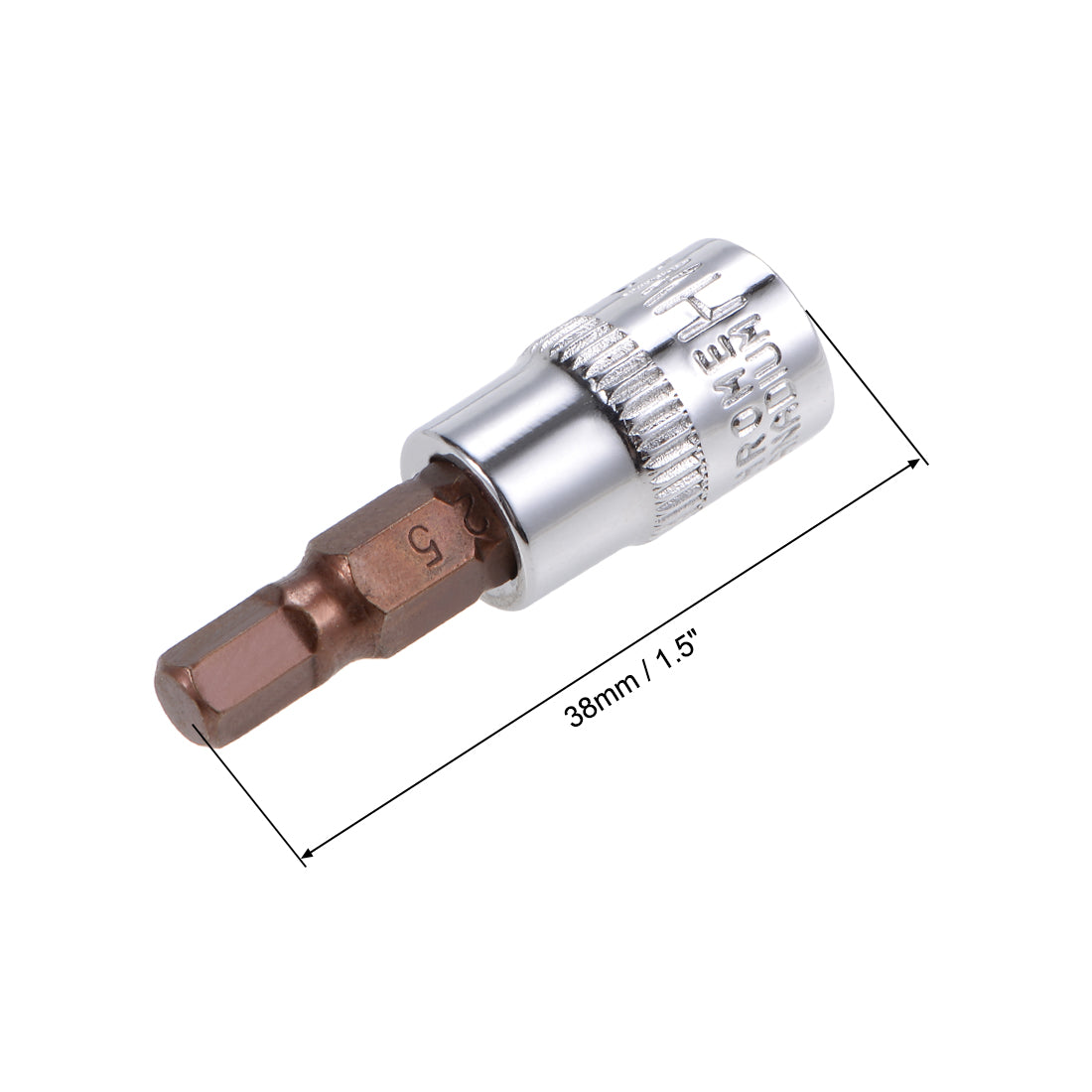 uxcell Uxcell Hex Bit Socket, S2 Steel Bits CR-V Sockets for Hand Use Only