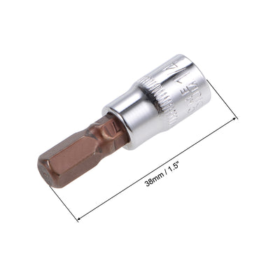 Harfington Uxcell Hex Bit Socket, S2 Steel Bits CR-V Sockets for Hand Use Only