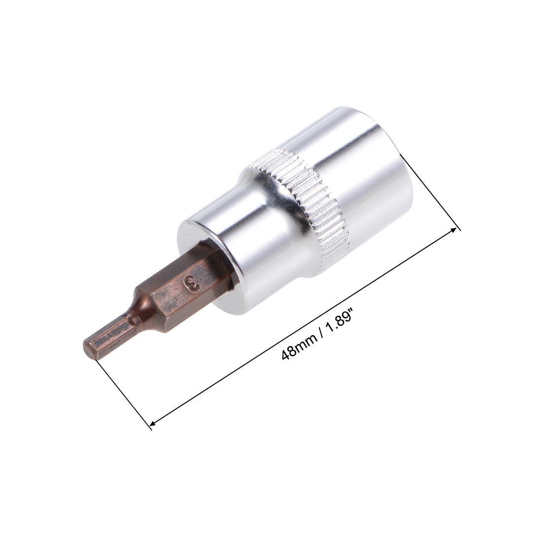 uxcell Uxcell Hex Bit Sockets, S2 Steel Bits, CR-V Sockets (for Hand Use Only)