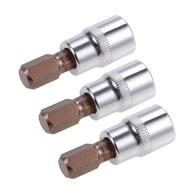 Harfington Uxcell Hex Bit Sockets, S2 Steel Bits, CR-V Sockets (for Hand Use Only)