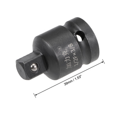 Harfington Uxcell Impact Socket Reducer and Adapter for Ratchet Wrenches, Female to Male, Cr-Mo