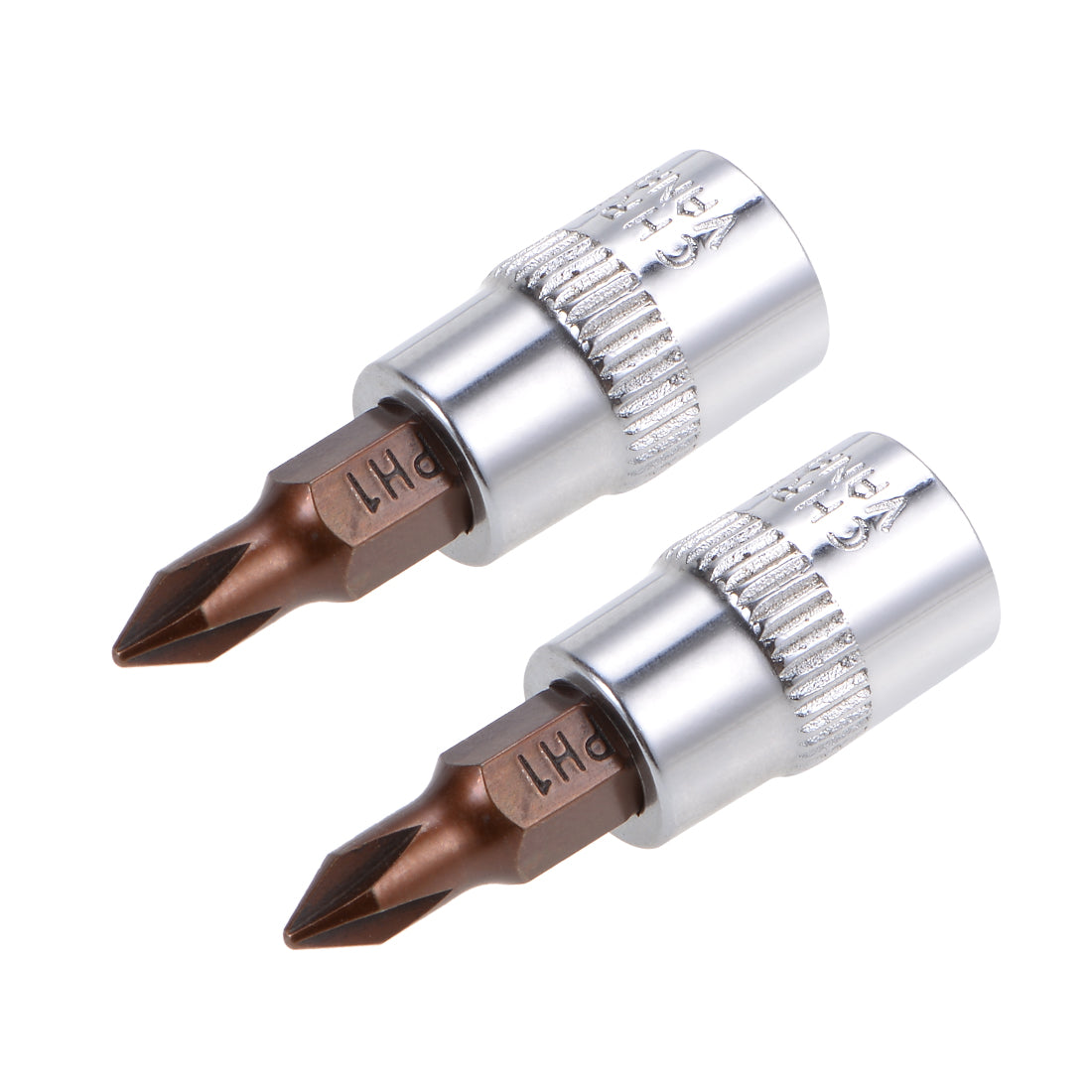 Uxcell 2 Pcs 1/4" Drive x PH1 Phillips Bit Socket, Standard Metric, S2 ...