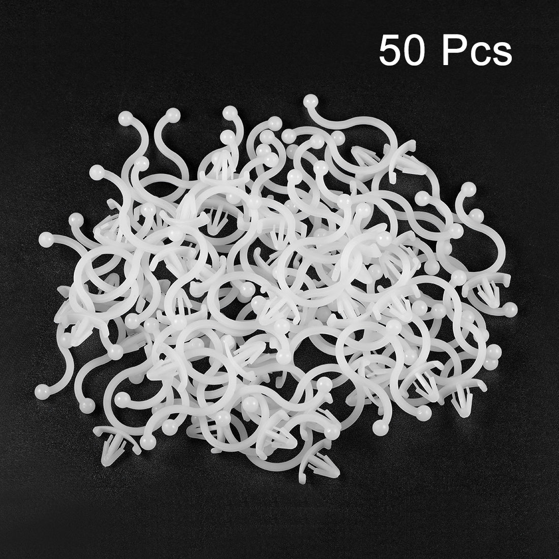 uxcell Uxcell Twist Lock Cable Wire Ties Nylon U Shape Save Place 15mm Dia White 50pcs