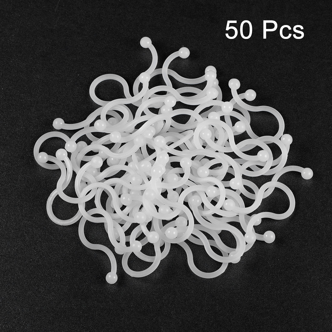 uxcell Uxcell Twist Lock Cable Wire Ties Nylon U Shape Save Place 10.5mm Dia White 50pcs