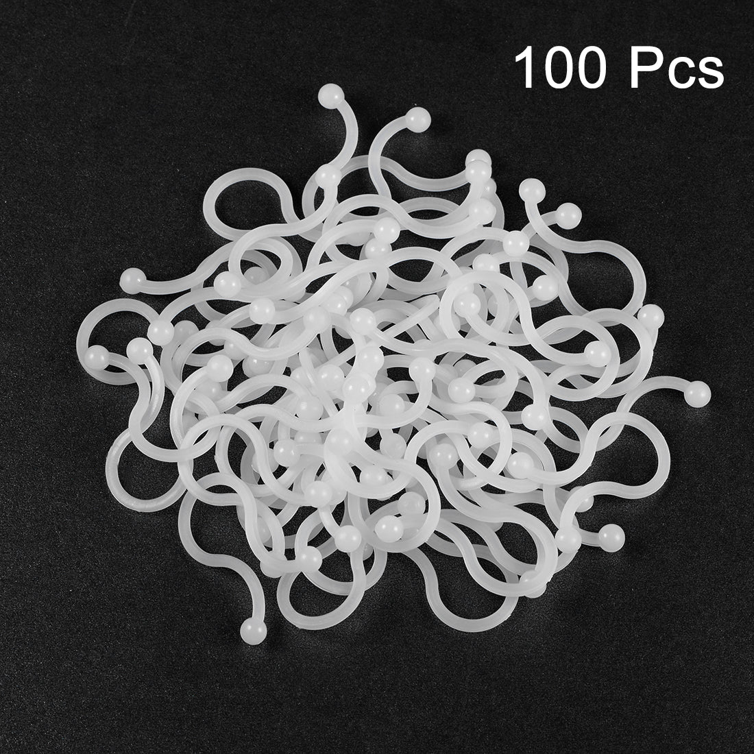 uxcell Uxcell Twist Lock Cable Wire Ties Nylon U Shape Save Place 10.5mm Dia White 100pcs