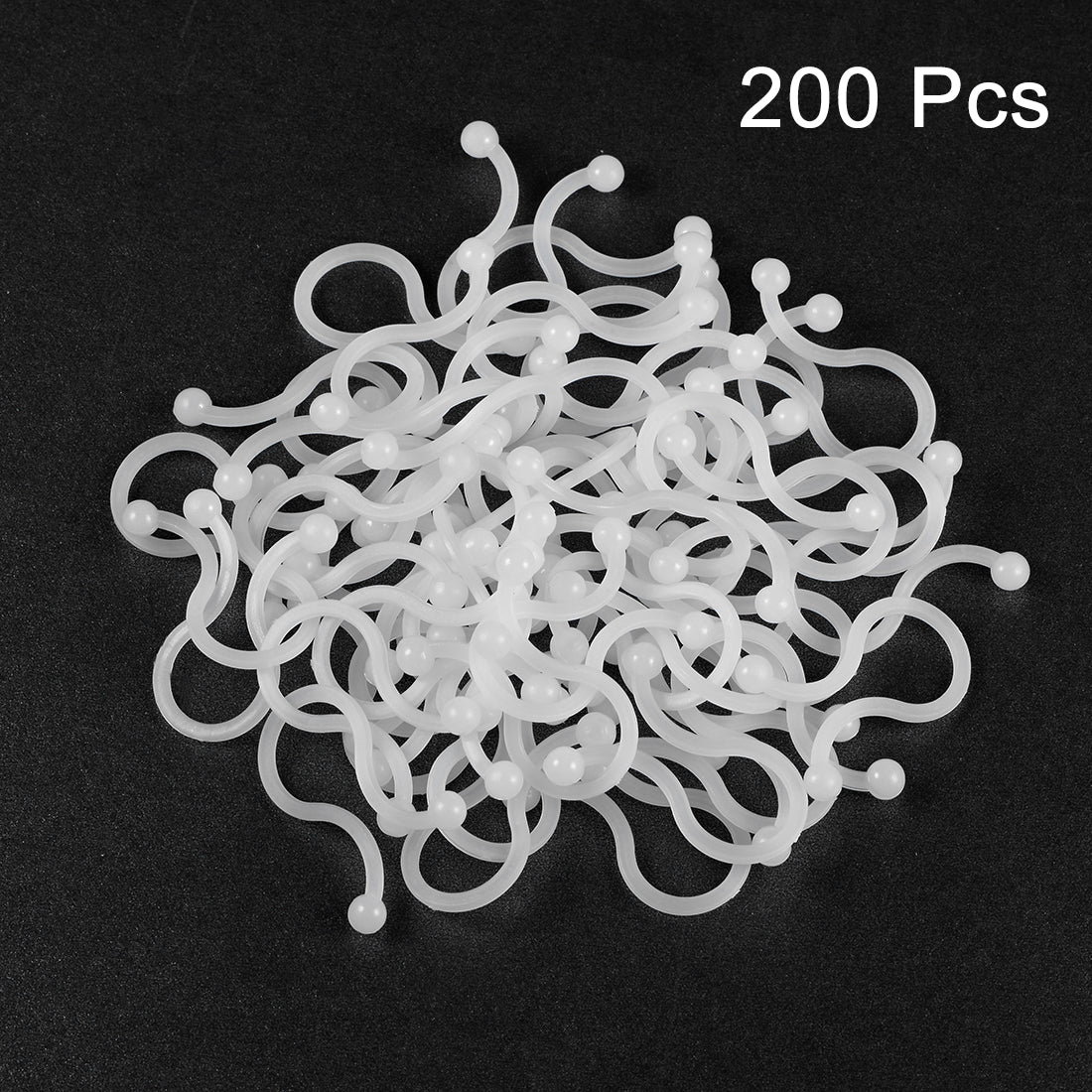 uxcell Uxcell Twist Lock Cable Wire Ties Nylon U Shape Save Place 10.5mm Dia White 200pcs