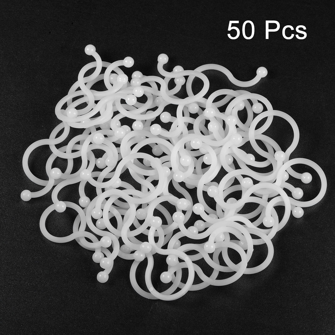 uxcell Uxcell Twist Lock Cable Wire Ties Nylon U Shape Save Place 18mm Dia White 50pcs