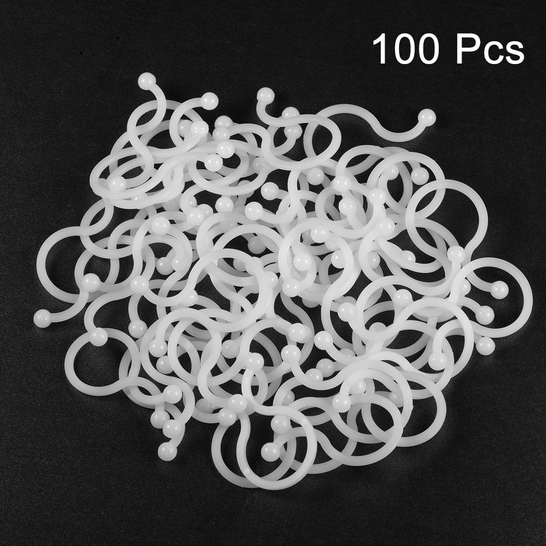 uxcell Uxcell Twist Lock Cable Wire Ties Nylon U Shape Save Place 18mm Dia White 100pcs