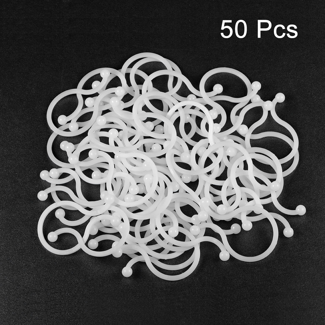 uxcell Uxcell Twist Lock Cable Wire Ties Nylon U Shape Save Place 22mm Dia White 50pcs
